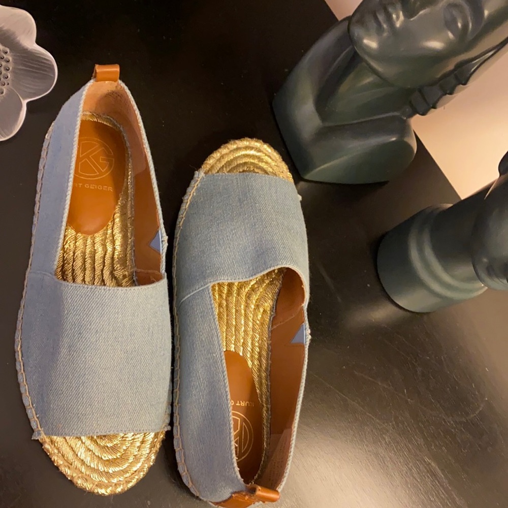 ⭐️Kurt Geiger Becca Peep Toe Espadrille 7 1/2 (38)